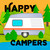 "Happy Campers" Sticker