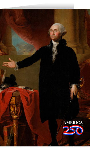 george washington pokemon card Write a note and then stand the card upright on a flat surface for display George Washington Greeting Card