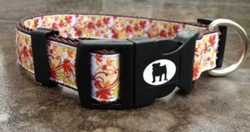 Collars are made with contoured snap lock buckle and heavy duty hardware on 1" wide webbing.All collars have a matching harness and leash to complete the look. Gently hand wash and air dry. Hand made in the USA