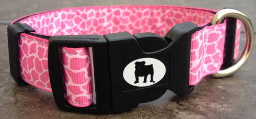 Collars are made with contoured snap lock buckle and heavy duty hardware on 1" wide webbing.All collars have a matching harness and leash to complete the look. Gently hand wash and air dry. Hand made in the USA