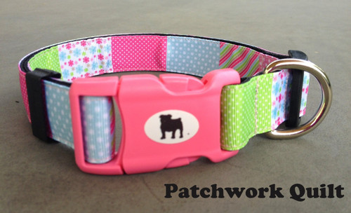 Collars are made with contoured snap lock buckle and heavy duty hardware on 1" wide webbing.All collars have a matching harness and leash to complete the look. Gently hand wash and air dry. Hand made in the USA