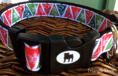 Collars are made with contoured snap lock buckle and heavy duty hardware on 1" wide webbing.All collars have a matching harness and leash to complete the look. Gently hand wash and air dry. Hand made in the USA