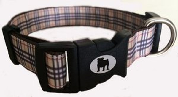 Collars are made with contoured snap lock buckle and heavy duty hardware on 1" wide webbing.All collars have a matching harness and leash to complete the look. Gently hand wash and air dry. Hand made in the USA.