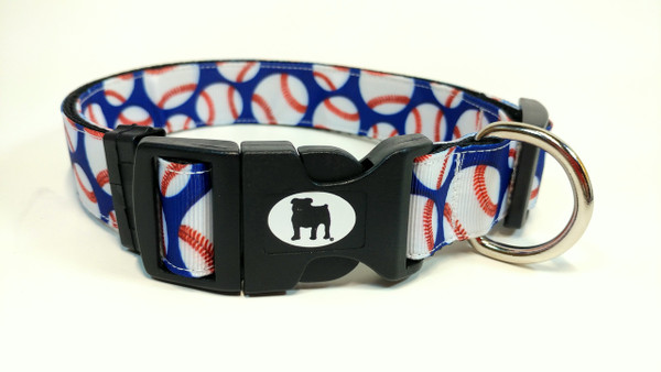 Collars are made with contoured snap lock buckle and heavy duty hardware on 1" wide webbing.All collars have a matching harness and leash to complete the look. Gently hand wash and air dry. Hand made in the USA.