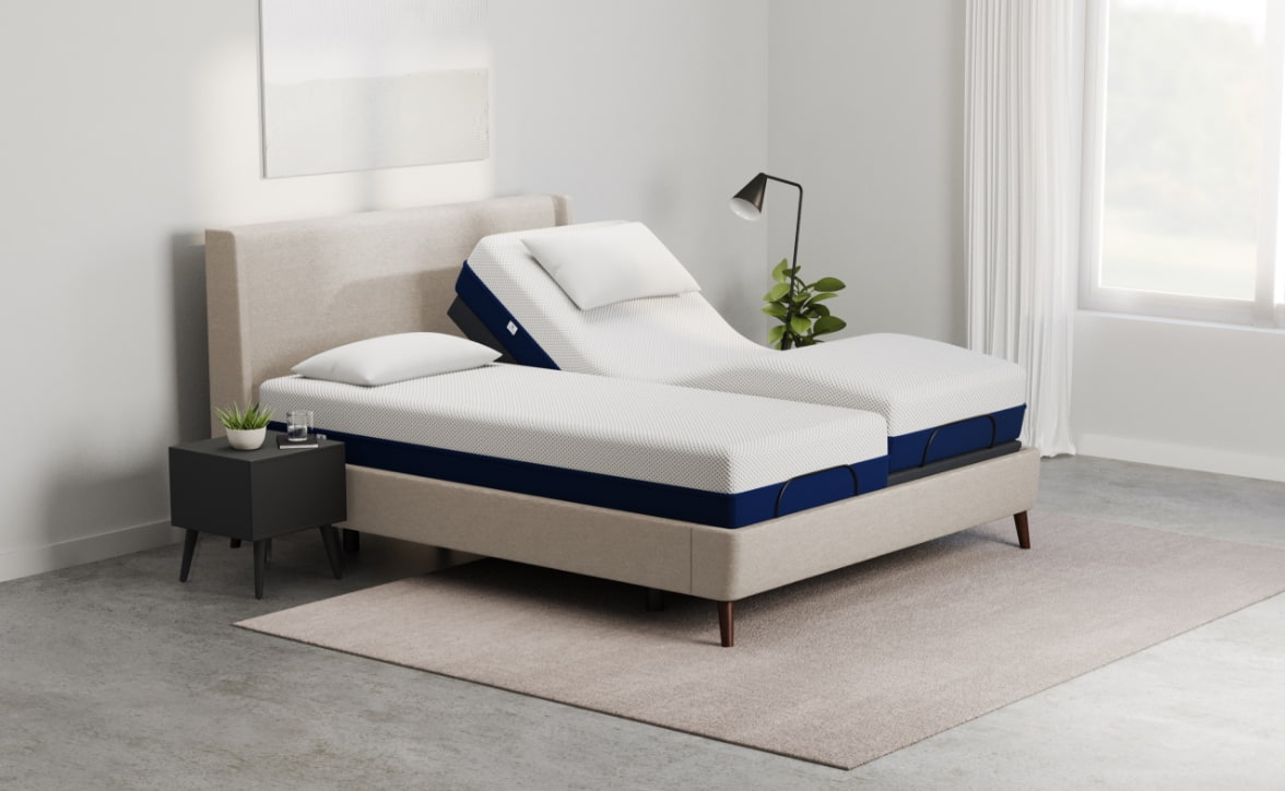 Bed frame with adjustable bed