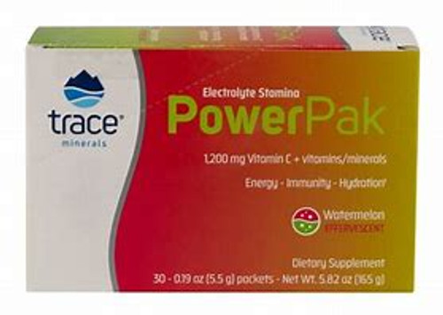 Trace Minerals Electrolyte Stamina Power Pak Non GMO Watermelon 30 Packets