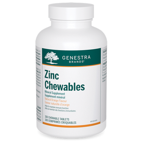 Genestra Zinc Chewables 100 chewable tablets natural orange flavor