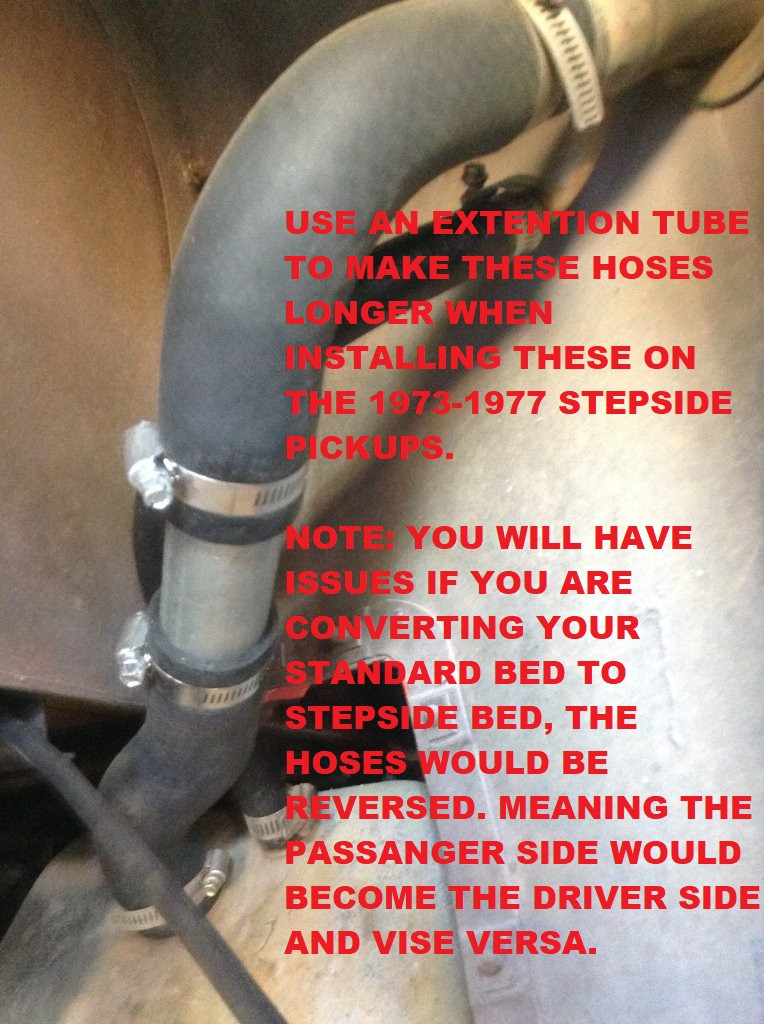 Stepside Pickup Fuel Filler Hose 1978 1979 1980 1981 C10 K10 C20