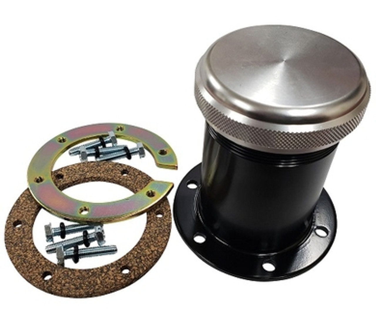 Bolt On Fuel Neck /& Billet Cap Kit with 3/" Tall Neck PBC Tanks Inc