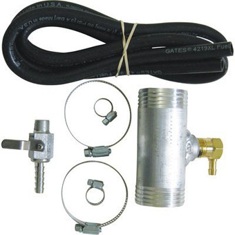 Designed to connect your RDS auxiliary or RDS transfer diesel fuel tank to your truck’s fuel fill hose. Automatically controls the fuel level going into your OEM tank.
Works with RDS auxiliary fuel tanks, RDS transfer fuel tanks and RDS fuel tank/toolbox combos. Intended for diesel fuel only.
Works on diesel powered passenger trucks up through 350 or 3500 vehicle (not on diesel commercial/semi-trucks).
Kit includes hoses, clamps and fittings for easy installation. dee zee, rds manufacturing auxiliary diesel transfer tank filler neck connecter / adapter Designed to connect your RDS auxiliary or RDS transfer diesel fuel tank to your truck’s fuel fill hose. Automatically controls the fuel level going into your OEM tank.
Works with RDS auxiliary fuel tanks, RDS transfer fuel tanks and RDS fuel tank/toolbox combos. Intended for diesel fuel only.
Works on diesel powered passenger trucks up through 350 or 3500 vehicle (not on diesel commercial/semi-trucks).
Kit includes hoses, clamps and fittings for easy installation. dee zee, rds manufacturing auxiliary diesel transfer tank filler neck connecter / adapter