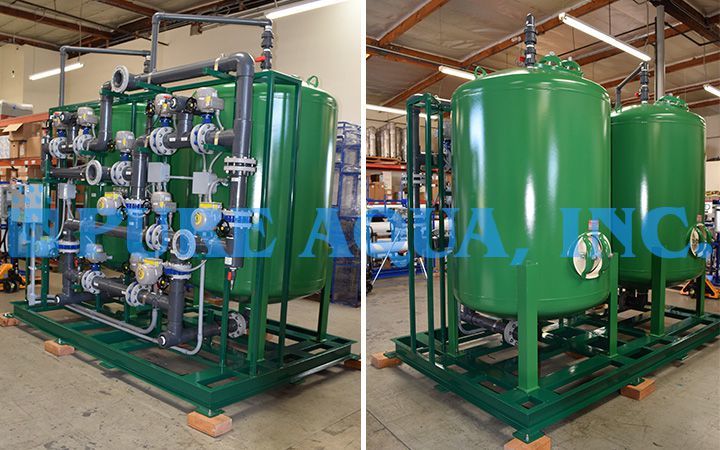 Sistema de Filtragem Multimídia para Remoção de Ferro com Suporte Montado 400 GPM – EUA