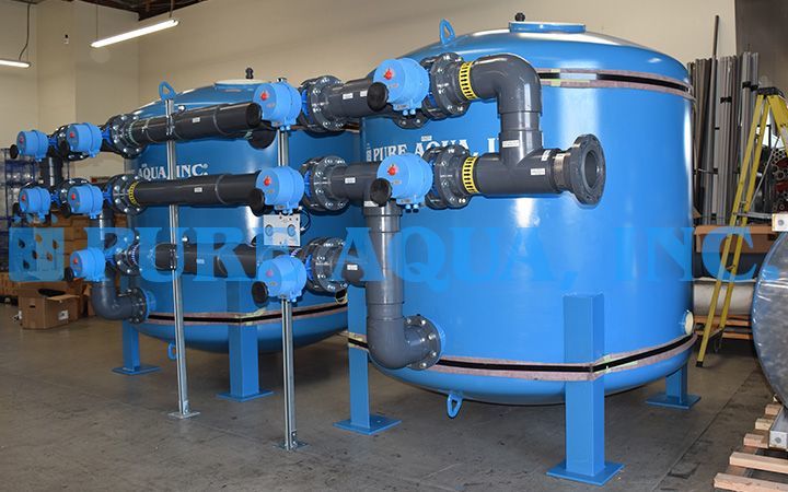 Filtros Industriais de Multimídia de Dupla Alternação 2 x 385 GPM - EUA