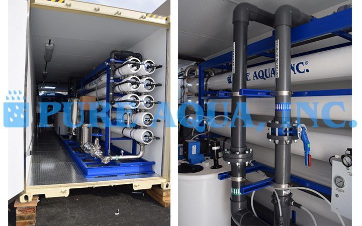 Planta de Osmose Reversa Industrial em Contentor para Fabrico de Cimento 380,000 – Iraque