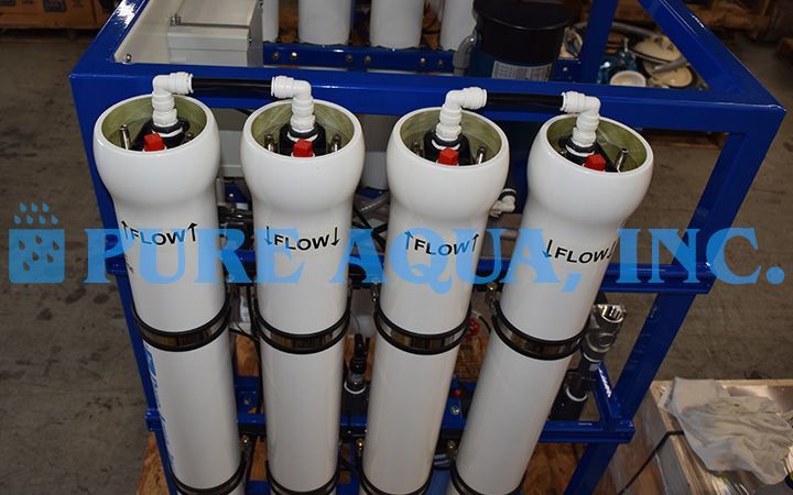 Sistema de Osmose Reversa de Dupla Passagem para Alimentação de Caldeira 27,000 & 12,000 GPD - EUA