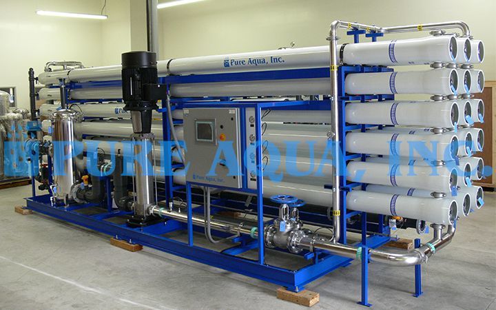 Máquinas Industriais de Osmose Reversa de Água Salobra 3 x 528,400 GPD - EAU