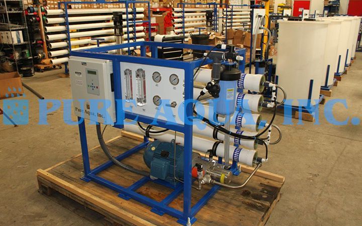 Máquina de Osmose Reversa de Água do Mar 4,700 GPD - Kuwait