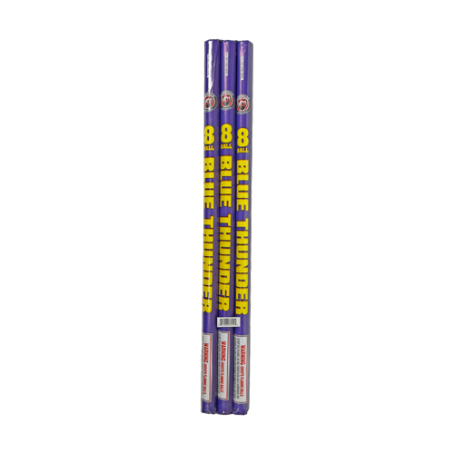 8 Shot Blue Thunder Roman Candle 3Pk