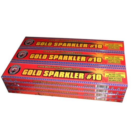 #10 Gold Electric Sparkler - 12 packs of 8