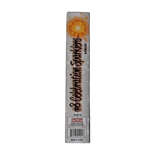 8" Celebration Sparkler 6Pk