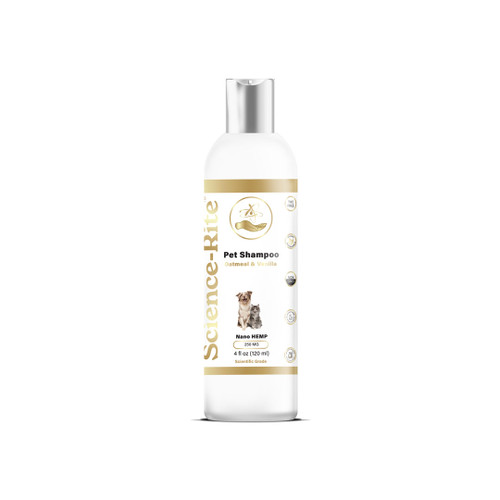Science-Rite Organic Nano HEMP Pet Shampoo - Buy HEMP Pet Shampoo 250mg - Oatmeal & Vanilla - 4oz