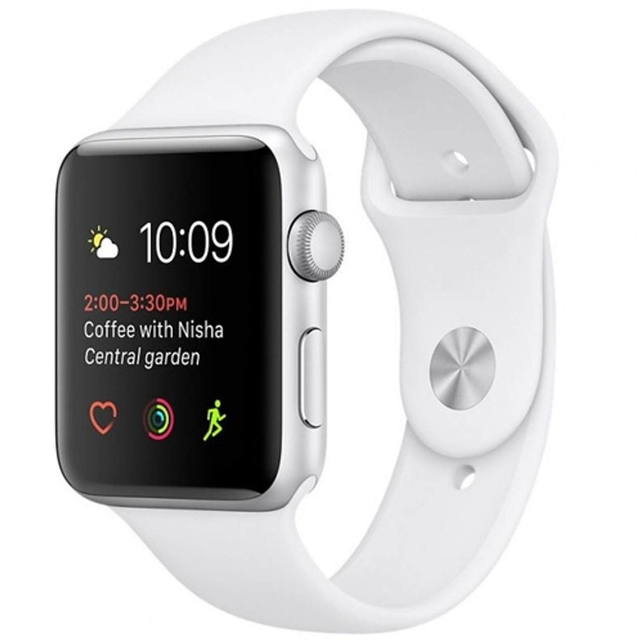 Apple Watch Series 2 MNPJ2 42MM Silver Aluminium Case with White Sports Band