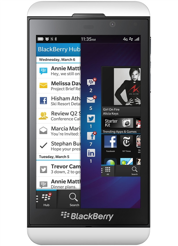Wholesale Brand New Blackberry Z30 White 4G LTE Gsm Unlocked Cell