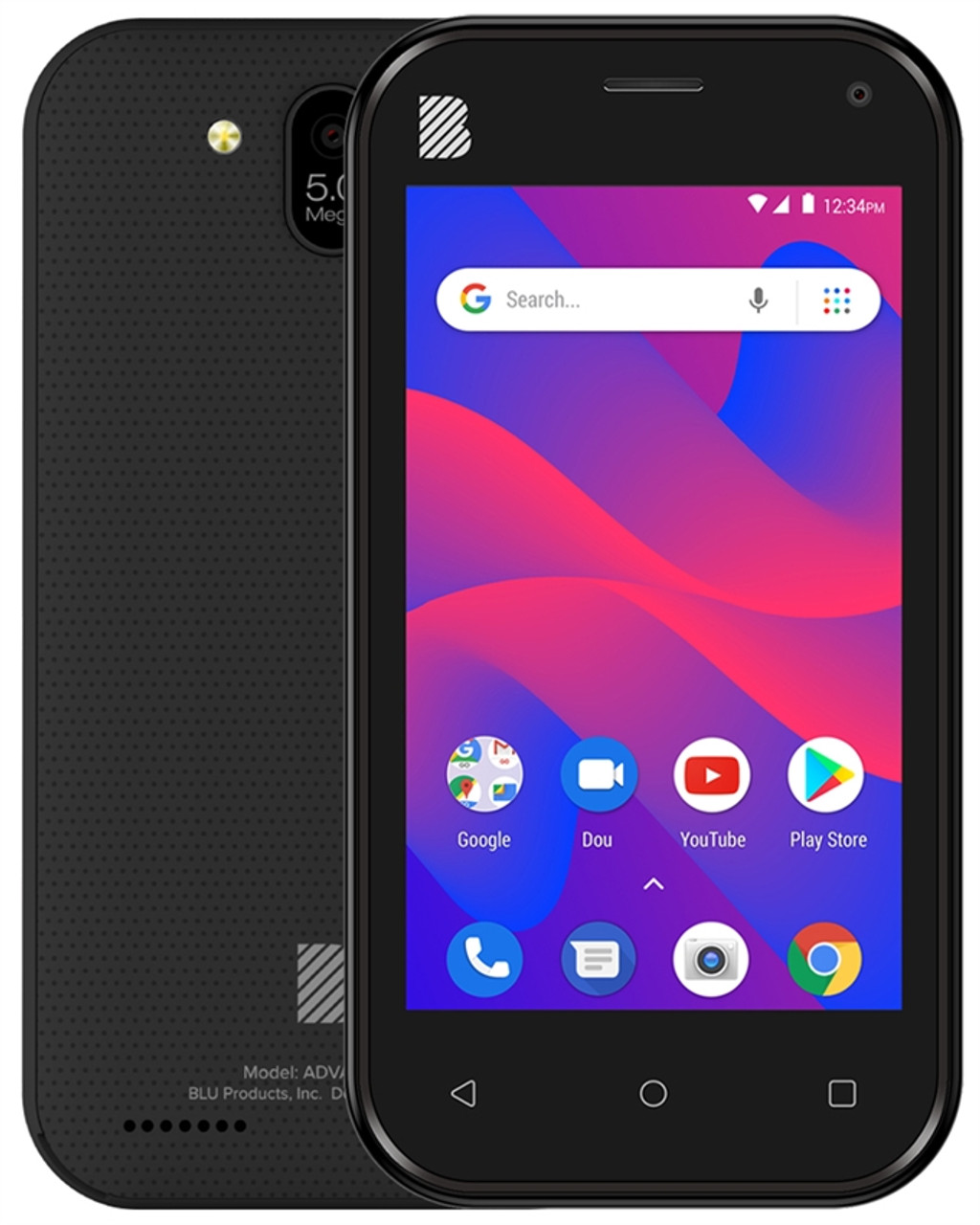 BLU ADVANCE L5 16GB 3G BLACK GSM UNLOCKED - FACTORY REFURBISHED