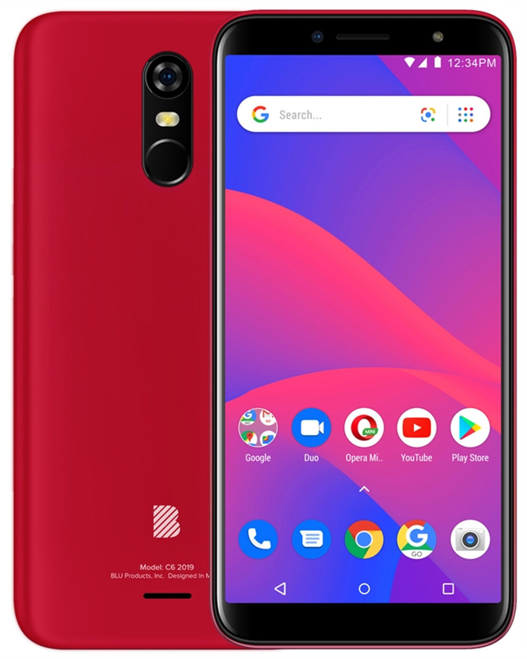 BLU C6 2019 C090EQ 16GB 3G RED GSM UNLOCKED - FACTORY REFURBISHED