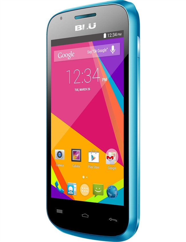 BRAND NEW BLU DASH JR 4.0k D143K BLUE DUAL-SIM CELL PHONE