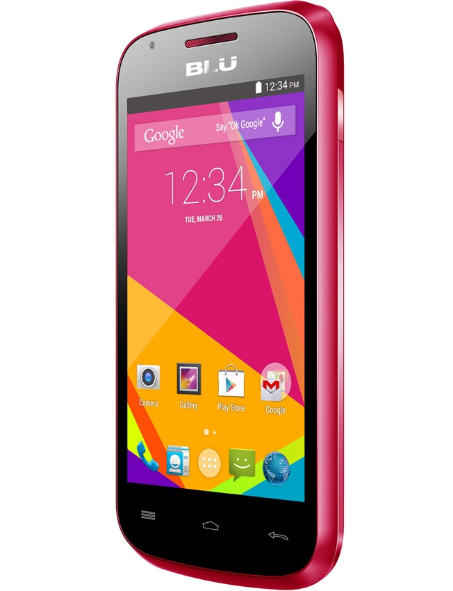 BRAND NEW BLU DASH JR 4.0k D143K PINK DUAL-SIM CELL PHONE