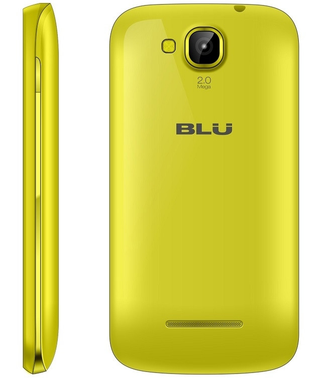 BRAND NEW BLU DASH JR 4.0k D143K YELLOW DUAL-SIM CELL PHONE