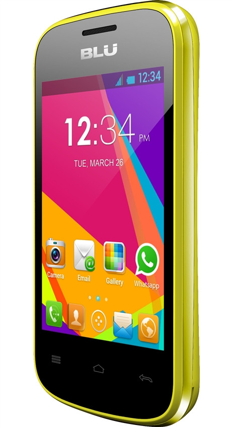 BRAND NEW BLU DASH JR SOCIAL D141S YELLOW QX