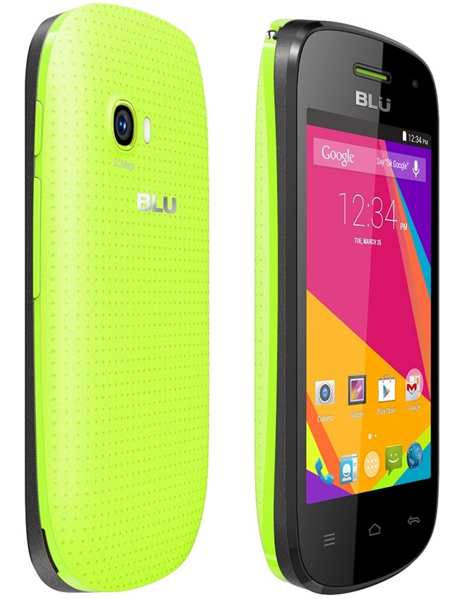 Wholesale Brand New Blu Dash Jr Tv D141t Yellow Dual-Sim GSM