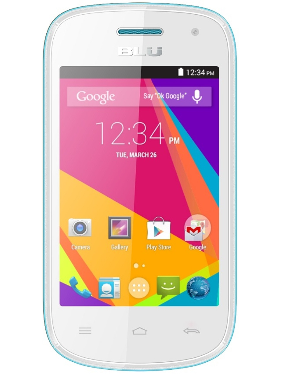 BRAND NEW BLU DASH JR TV D141T WHITE / BLUE DUAL-SIM