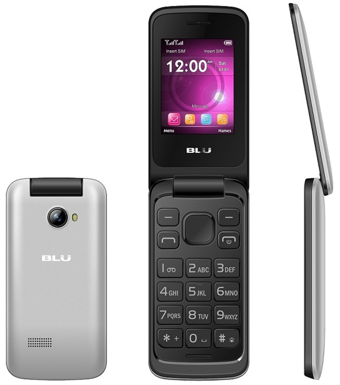 BRAND NEW BLU DIVA FLEX 2.4 T350 SILVER QUAD-BAND
