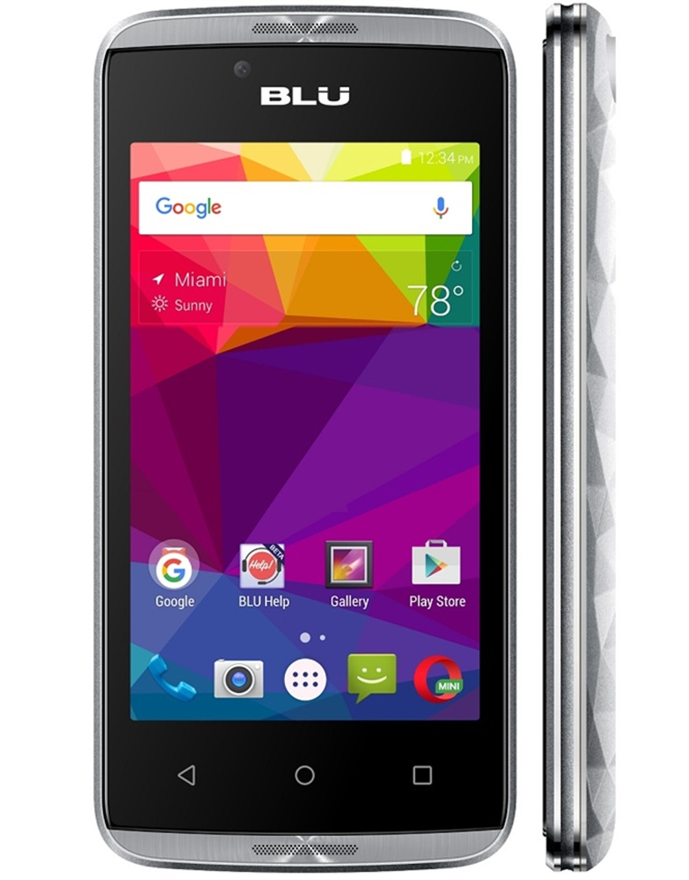 BRAND NEW BLU ENERGY DIAMOND MINI E090U 4G SILVER