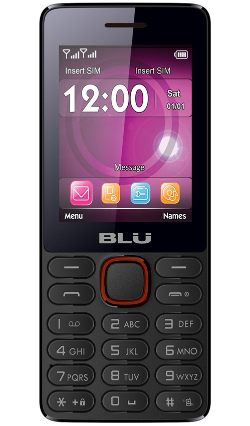 BRAND NEW BLU JANET T230 BLACK/RED DUAL-SIM CELL PHONES