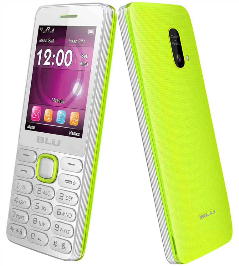 BRAND NEW BLU JANET T230 WHITE/YELLOW DUAL-SIM CELL PHONES