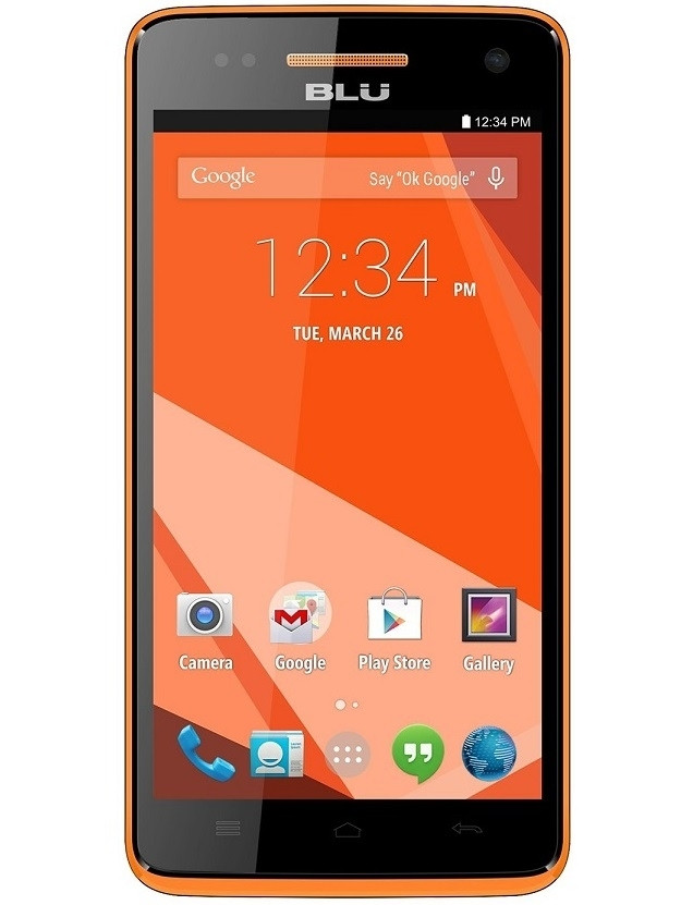 BRAND NEW BLU STUDIO 5.0 C HD D534u ORANGE 4G 850/1700/1900 QX