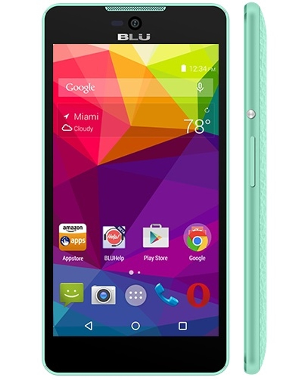BRAND NEW BLU STUDIO C 5+5 D890u GREEN 4G 850/1700/1900