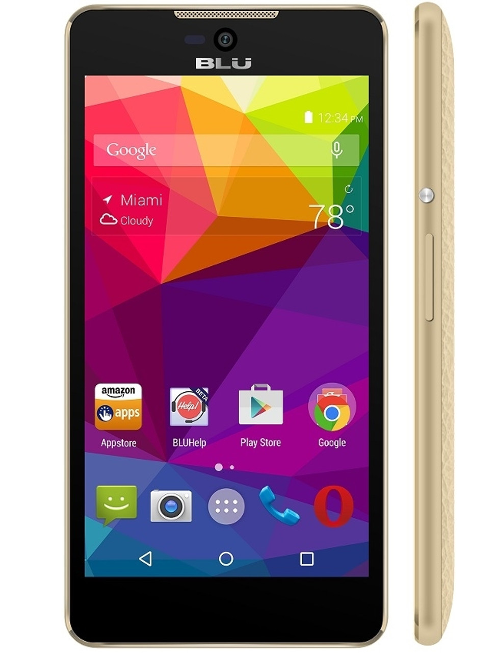 BLU STUDIO C 5+5 LTE S0050UU GOLD 4G LTE REFURBISHED