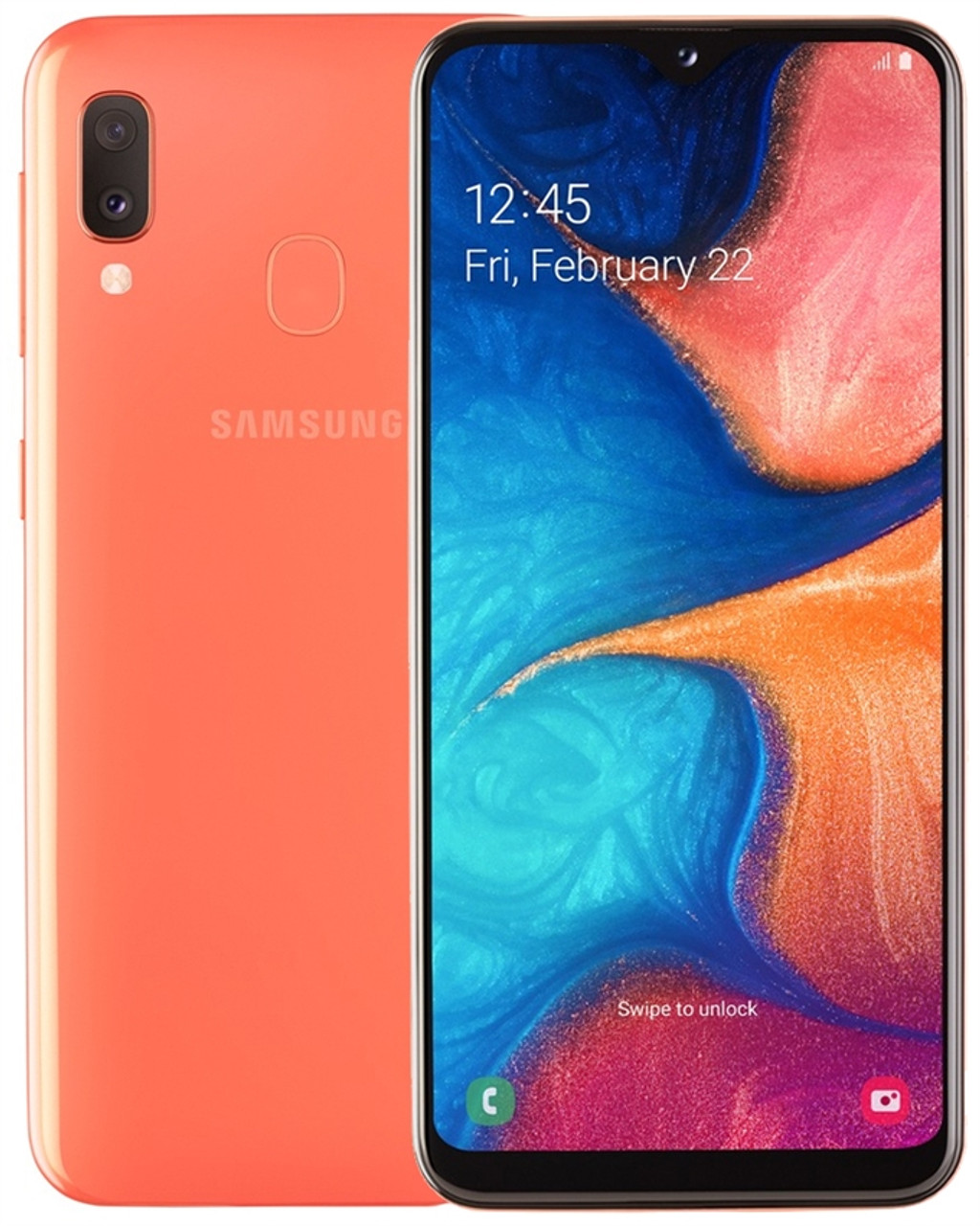 SAMSUNG GALAXY A20E CORAL 32GB 4G LTE GSM UNLOCKED - FACTORY REFURBISHED