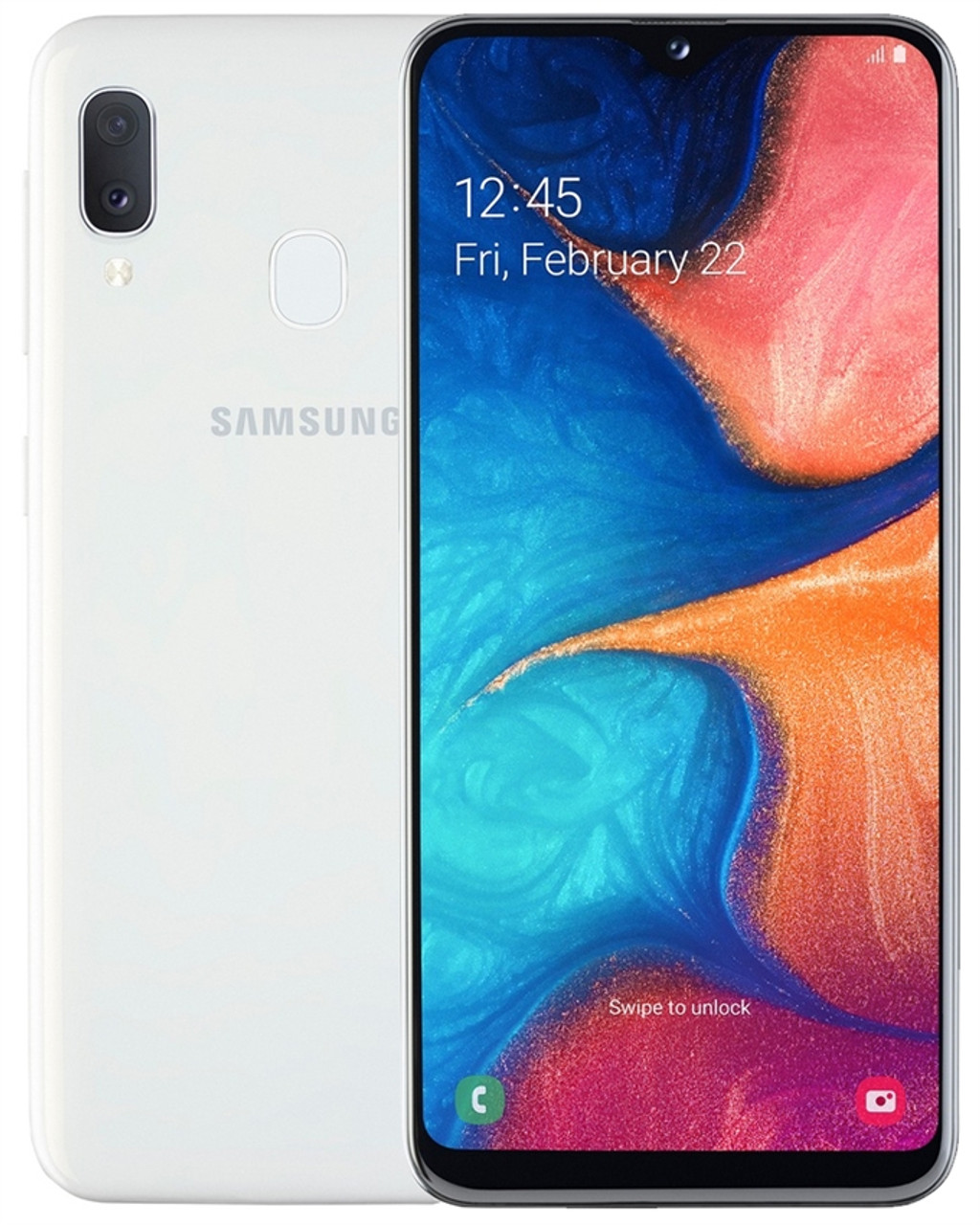 SAMSUNG GALAXY A20E WHITE 32GB 4G LTE GSM UNLOCKED - A-STOCK