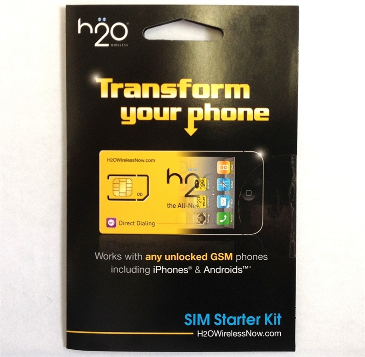 H20 WIRELESS SIM CARD STARTER KIT PREPAID - LARGEST 3G / 4G GSM NETWORK