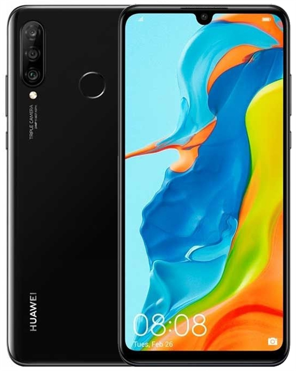 BRAND NEW HUAWEI P30 LITE MIDNIGHT BLACK 128GB 4G LTE GSM UNLOCKED-1