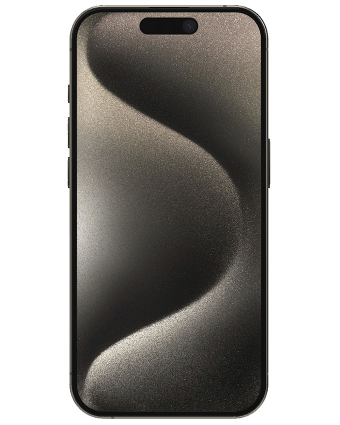Wholesale Apple iPhone 15 Pro natural titanium 128GB unlocked a stock bulk smartphone front view