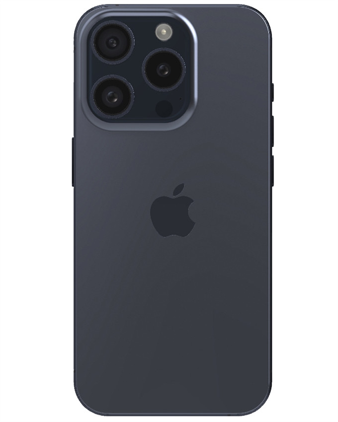 Wholesale Apple iPhone 15 Pro blue 256GB unlocked a stock bulk smartphone back view