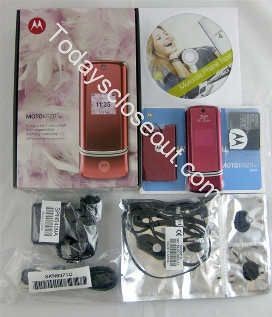 NEW MOTOROLA KRZR K1 ROSE GSM UNLOCKED CELLPHONE