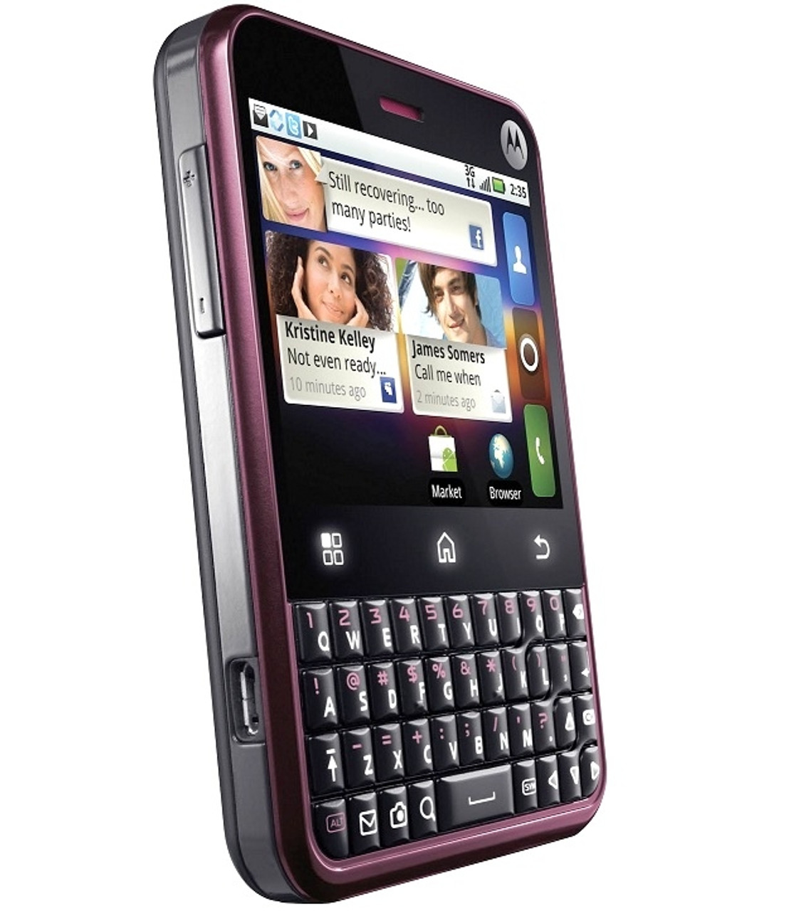 MOTOROLA CHARM MB502 CABERNET 3G WI-FI TOUCHSCREEN QWERY KEYBOARD GOOGLE ANDROID T-MOBILE GSM UNLOCKED WHOLESALE CELL PHONES