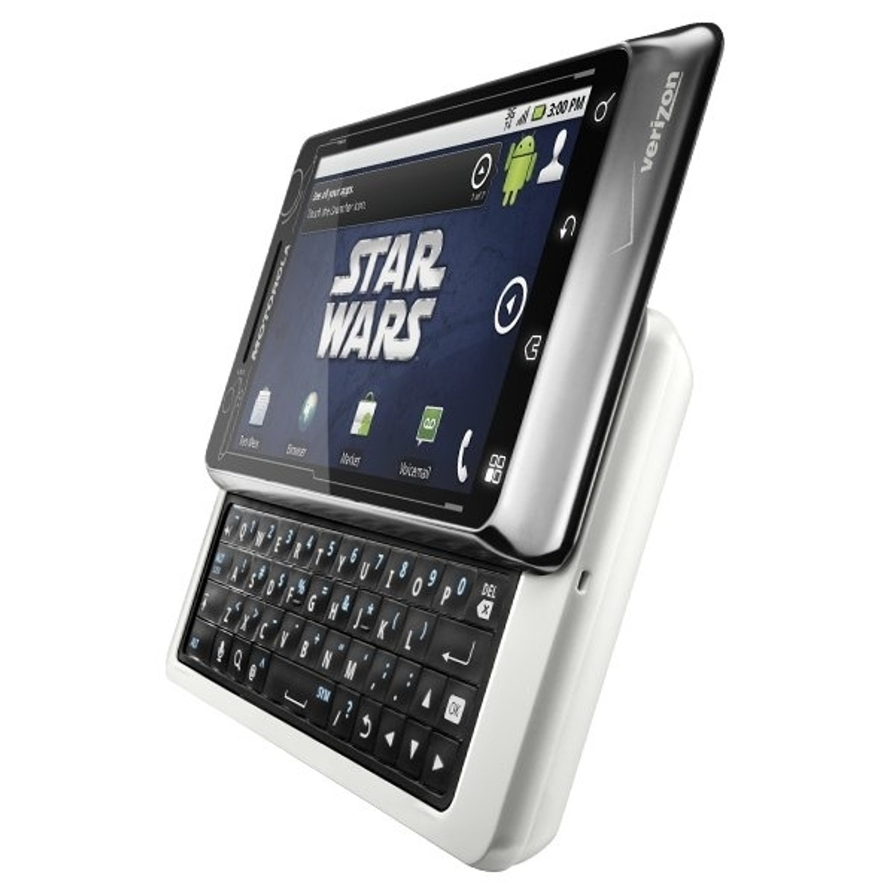 MOTOROLA DROID II A957 R2D2 WHITE 3G WI-FI 5-MP HD 1GHz 3.7" TOUCHSCREEN ANDROID VERIZON PAGE PLUS - CARRIER RETURNS A-STOCK